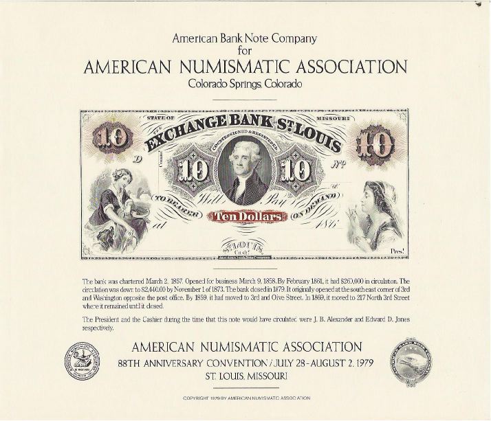 Bank of Lebanon NH  SO11sc2 1980 ABNCo $100.00 Souvenir Card  I.P.M.S Memphis 