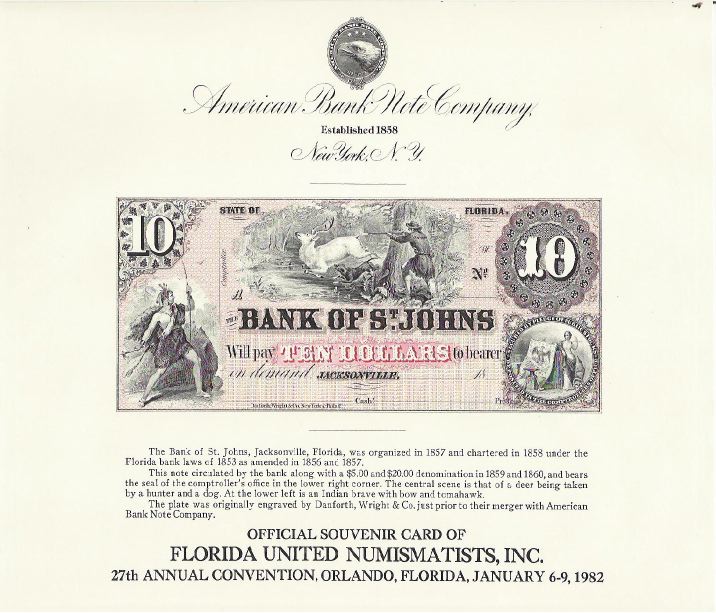 1981 ABNCo  Souvenir Card $5.00 Bank of Hawaii Silver Certificate SO14 